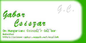 gabor csiszar business card